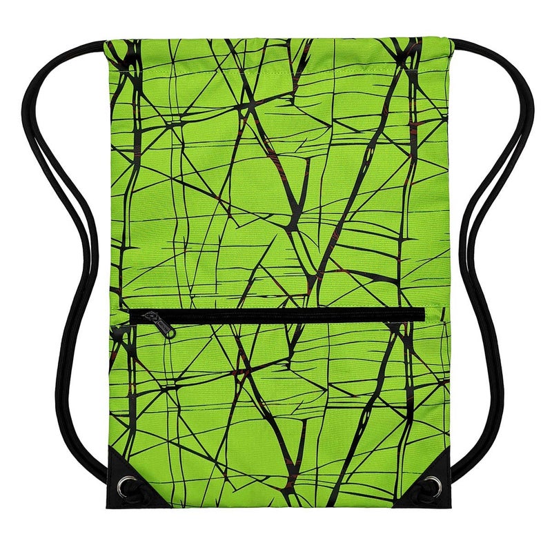 HOLYLUCK Drawstring Backpack Bag Sport Gym Sackpack (metallic-green) - Image 2